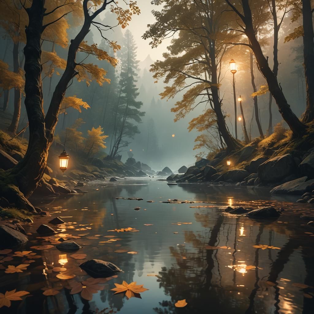 Mountain River: Serene Cinematic Landscape