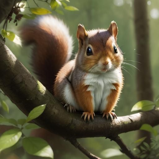 Cute baby Squirrel  by @Daleone