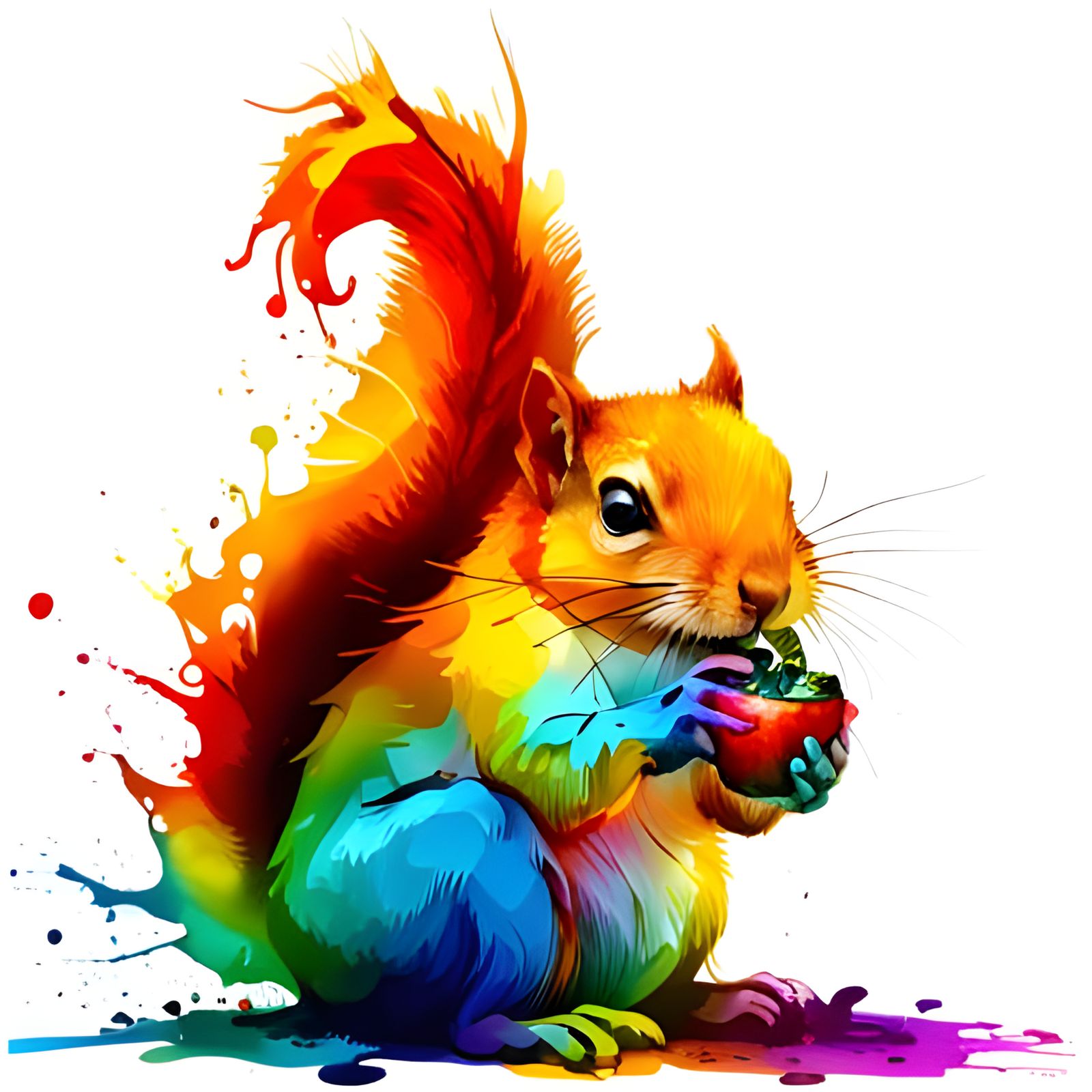 Colorful Squirrel  by @Persian Digital Art