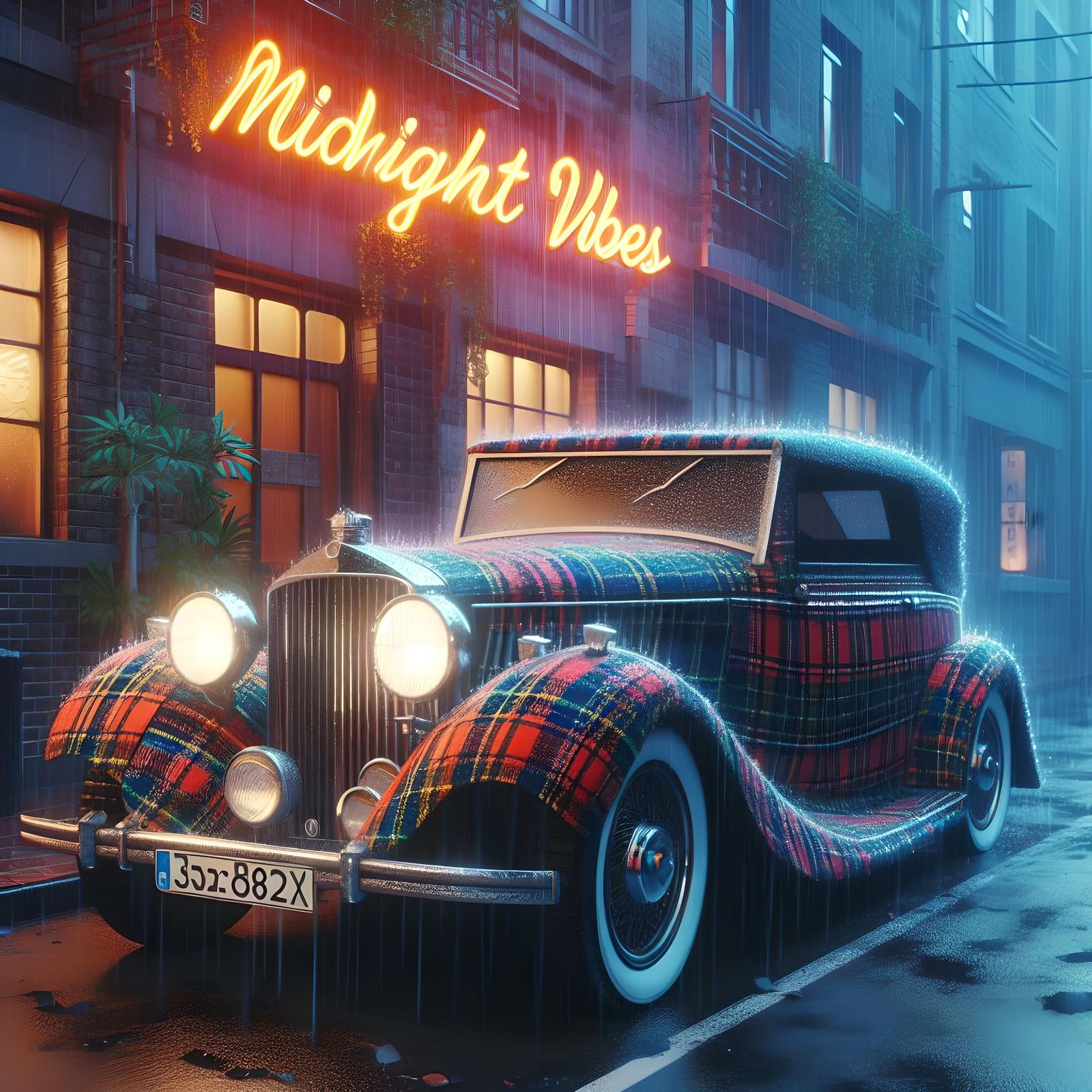 Midnight Vibes🌆 - Vintage Tartan Edition