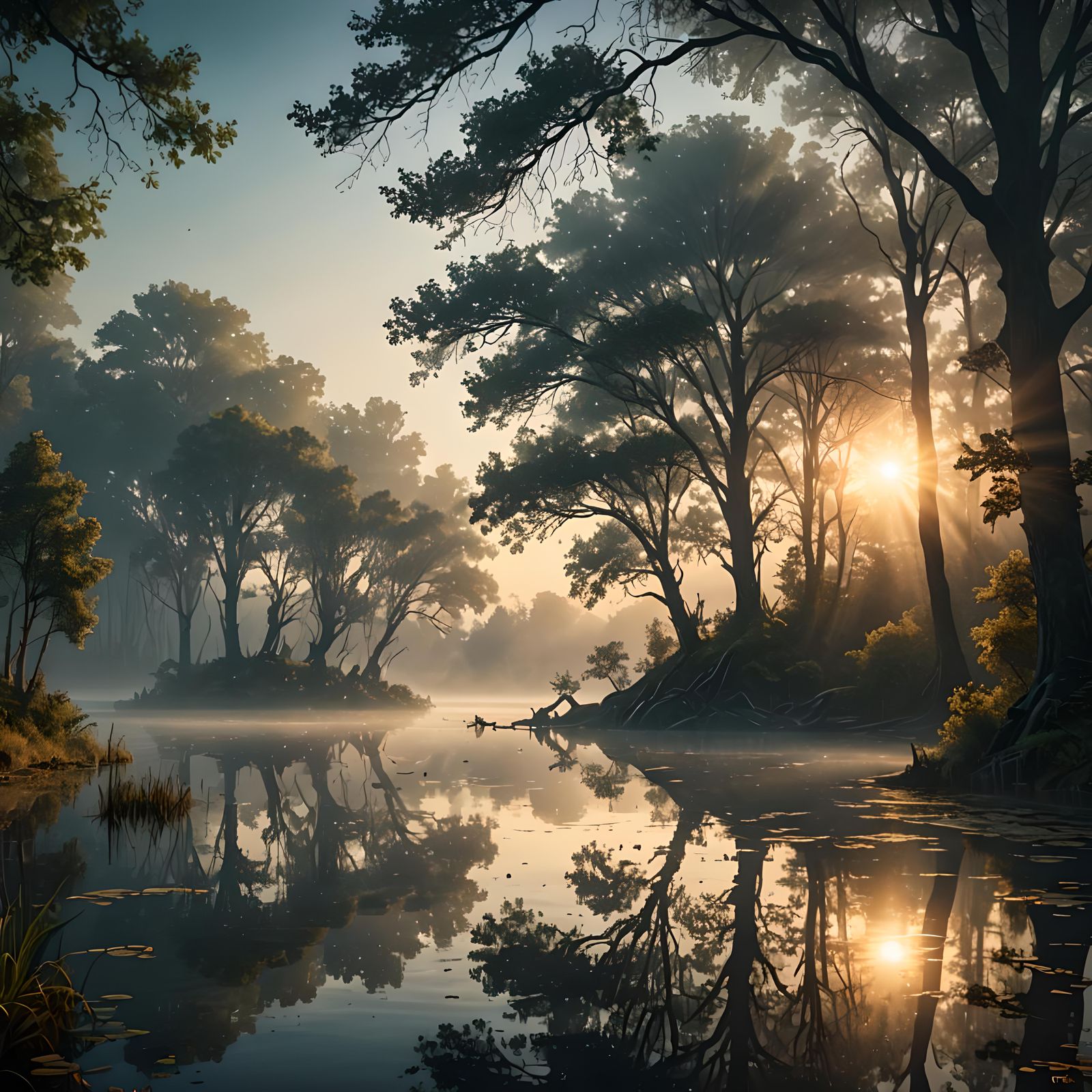 The Light Between The Trees  by @Lyvercast