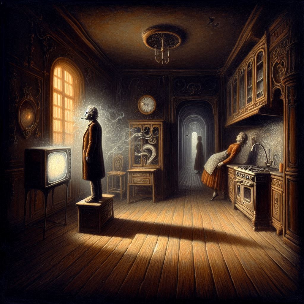 There is nothing more mysterious than a TV set left on in an...