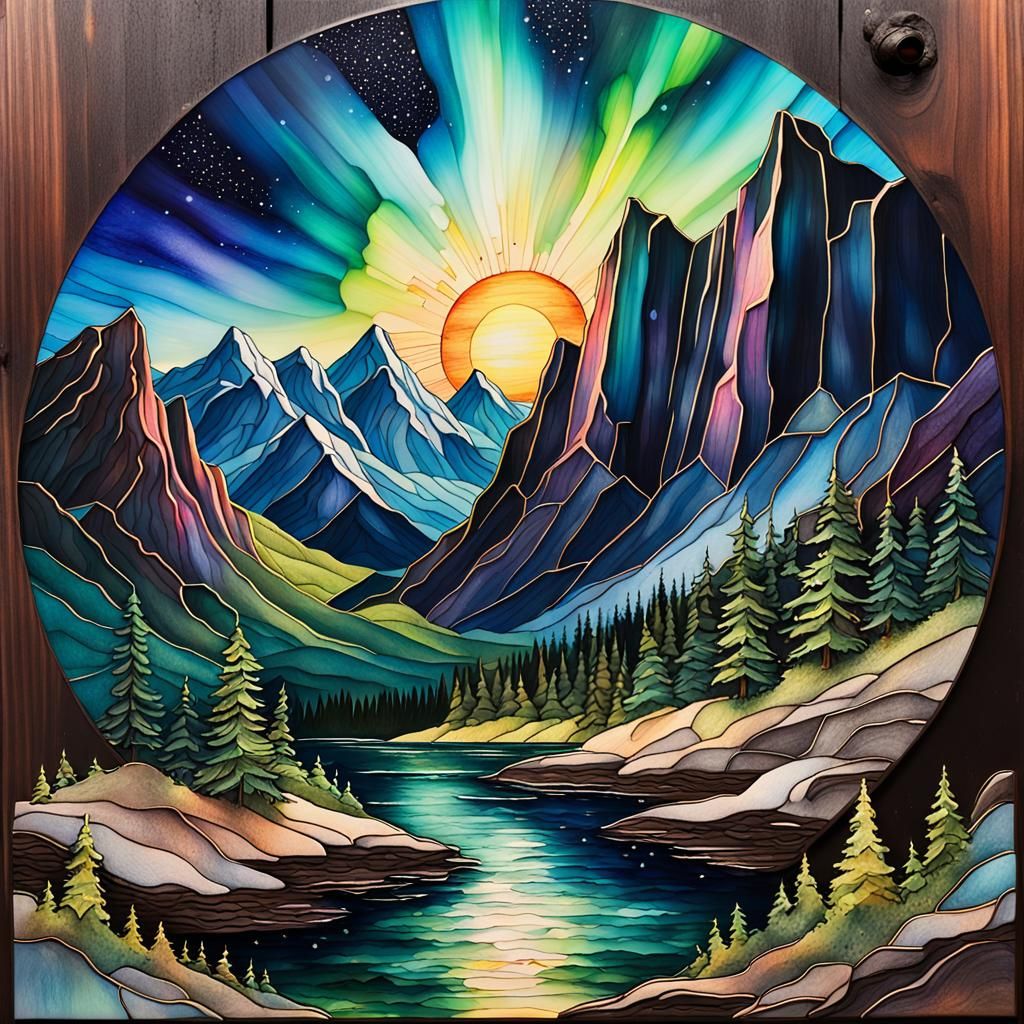 (landscape in the keyhole is a breathtaking view of the brig...