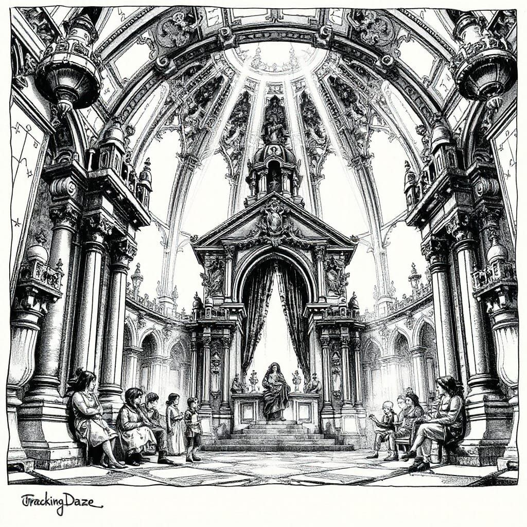 Ethereal Baroque Masterpiece Unveils Dramatic Scene