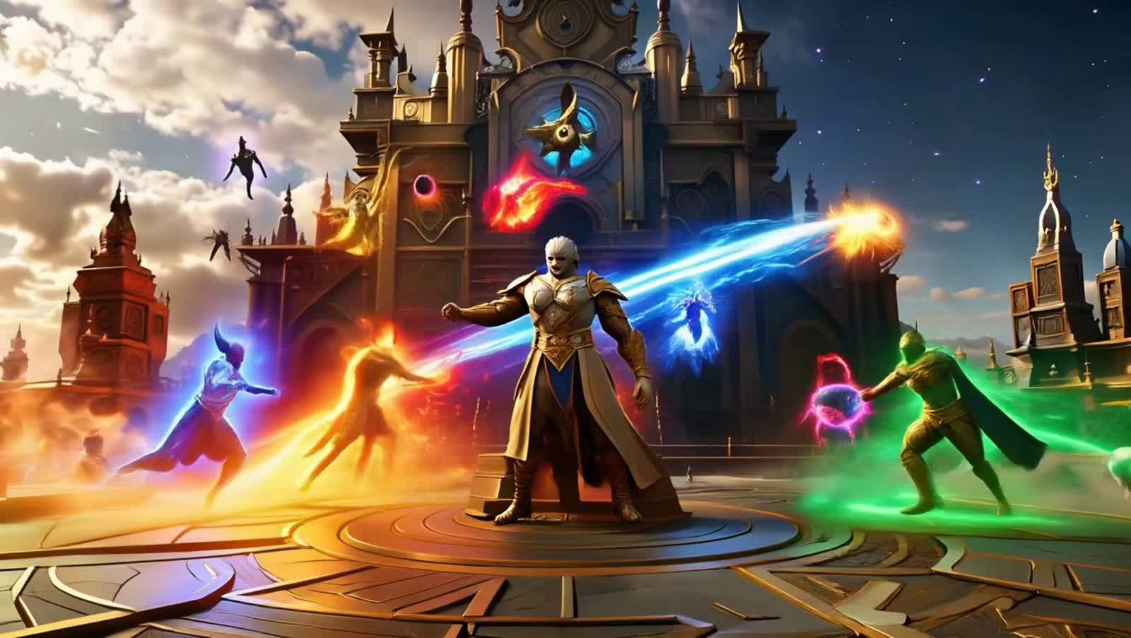 A war breaks out in the realm of the gods , the fight gets so heated that the whole realm collapsed and all the gods ( e...