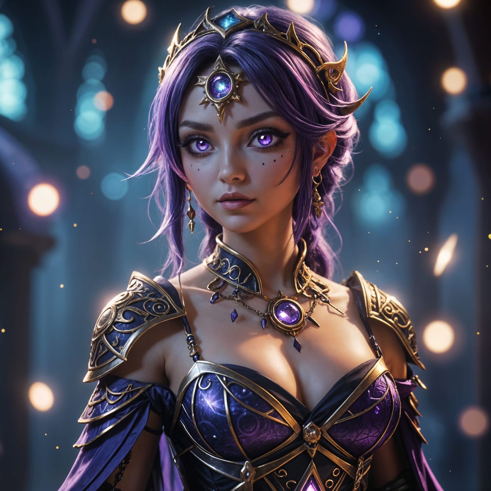 Elunara, Regal Sorceress  by @PocketLoreCraft