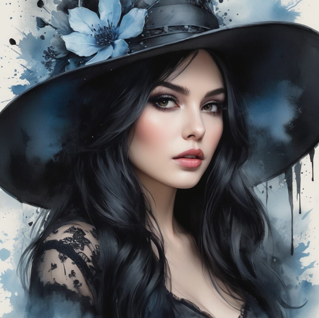 Midnight Muse: Whispers of the Blue Flower