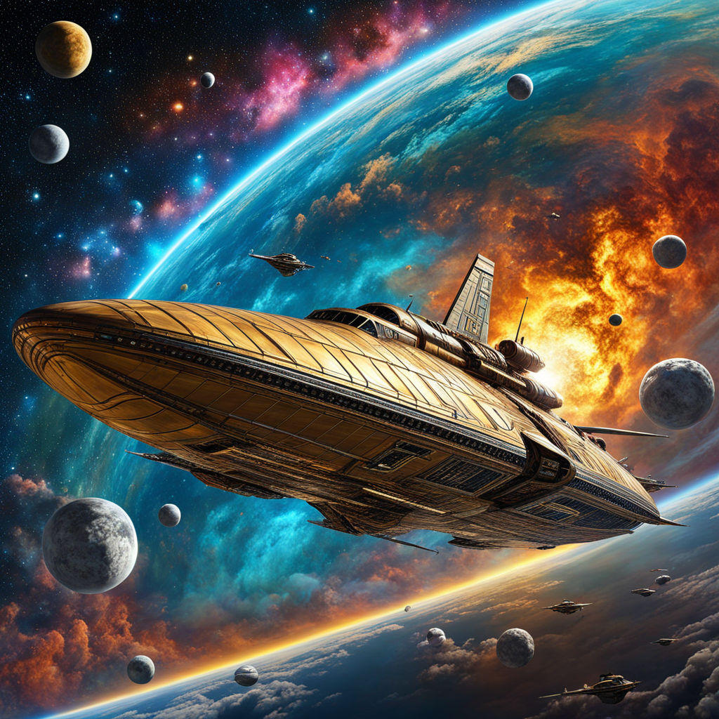 A golden space ship – PL