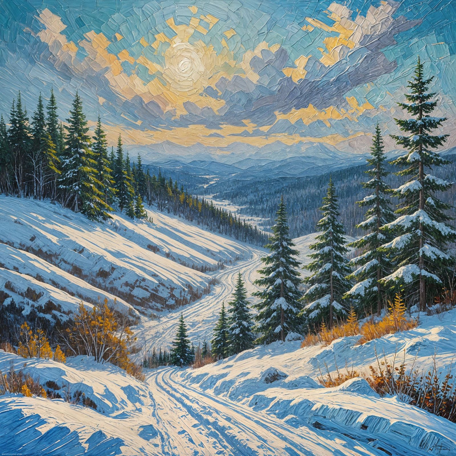 Winter On A Maine Mountain  by @Sam Martin