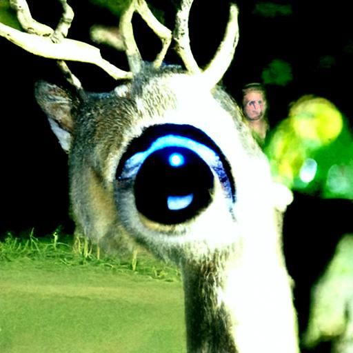 A deer in headlights AI Generated Artwork NightCafe Creator