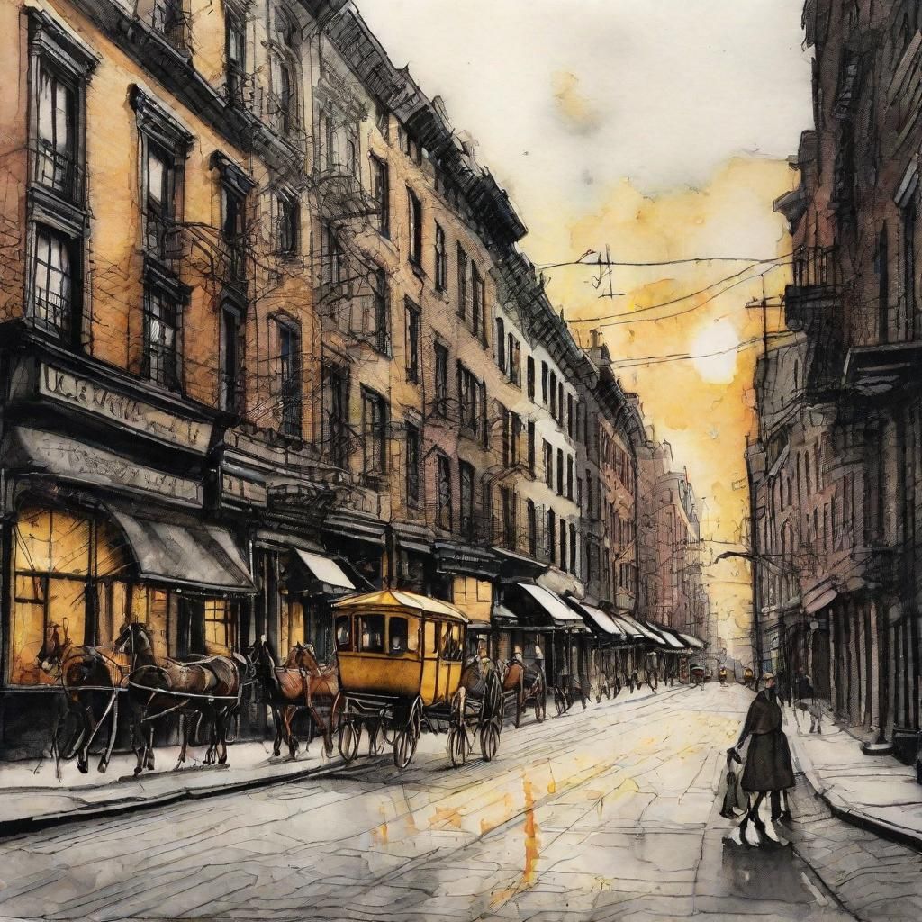 a wonderfully convoluted string art, charcoal and watercolor...