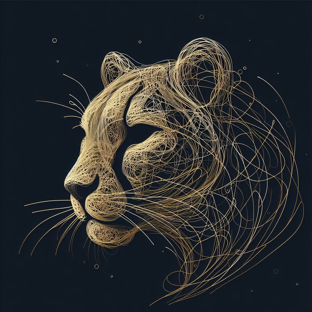 Cheetah Scribble art