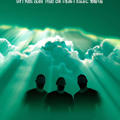 matrix green black x rays Recording studio in the clouds three persons heavenly sunshine beams divine bright soft focus ...