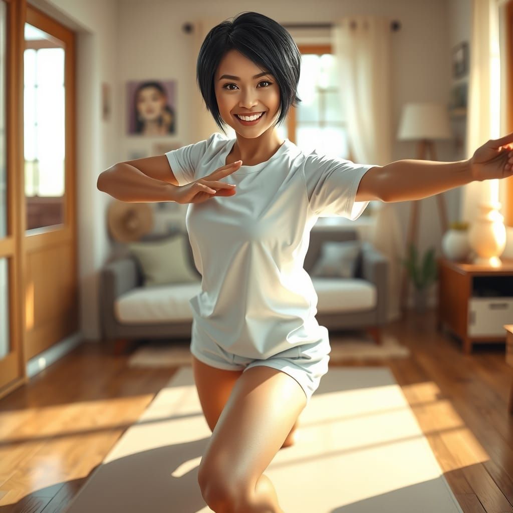 Surrealist Athlete in Futuristic Realism