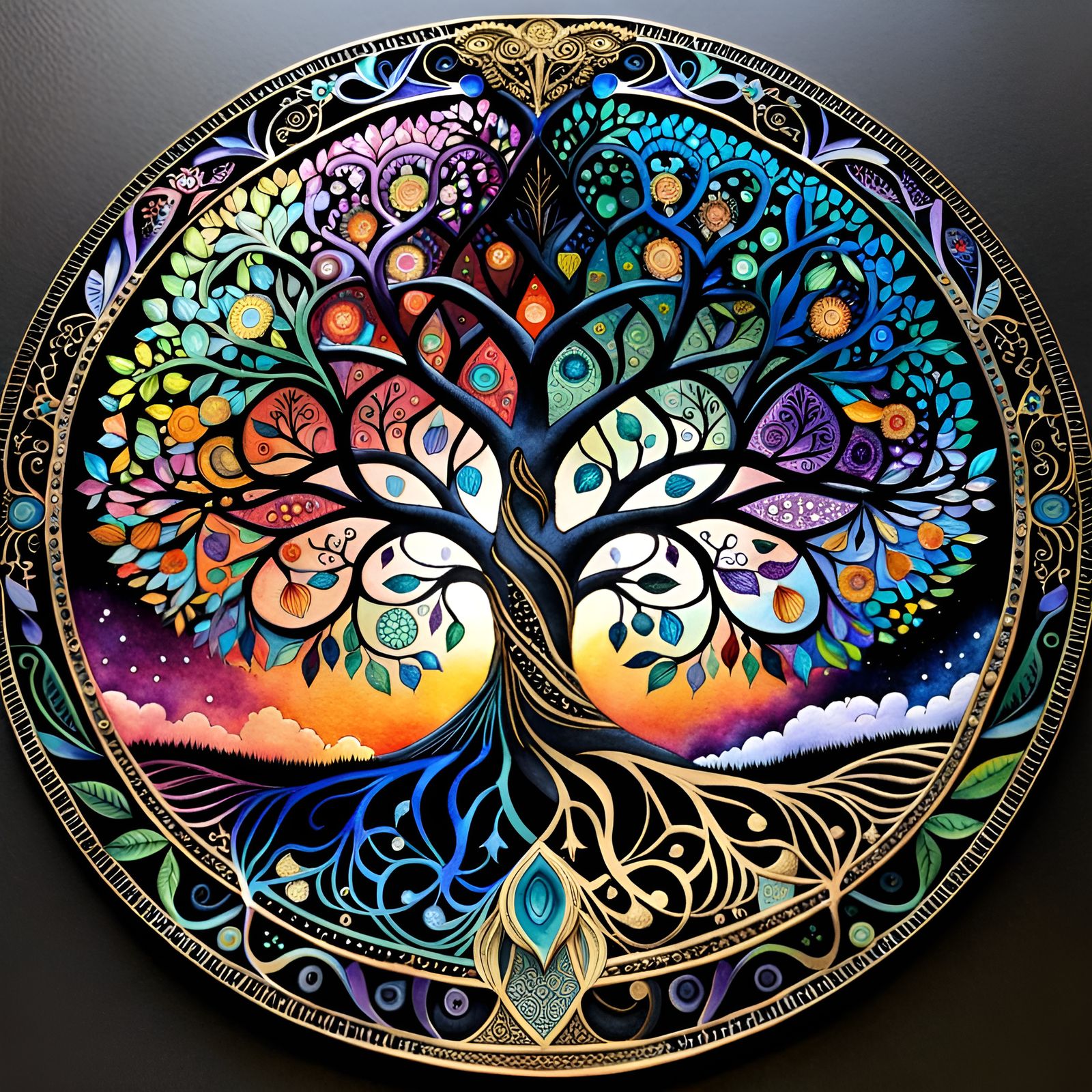 Tree of Life Circadian Mandala  by @Sharonjoy