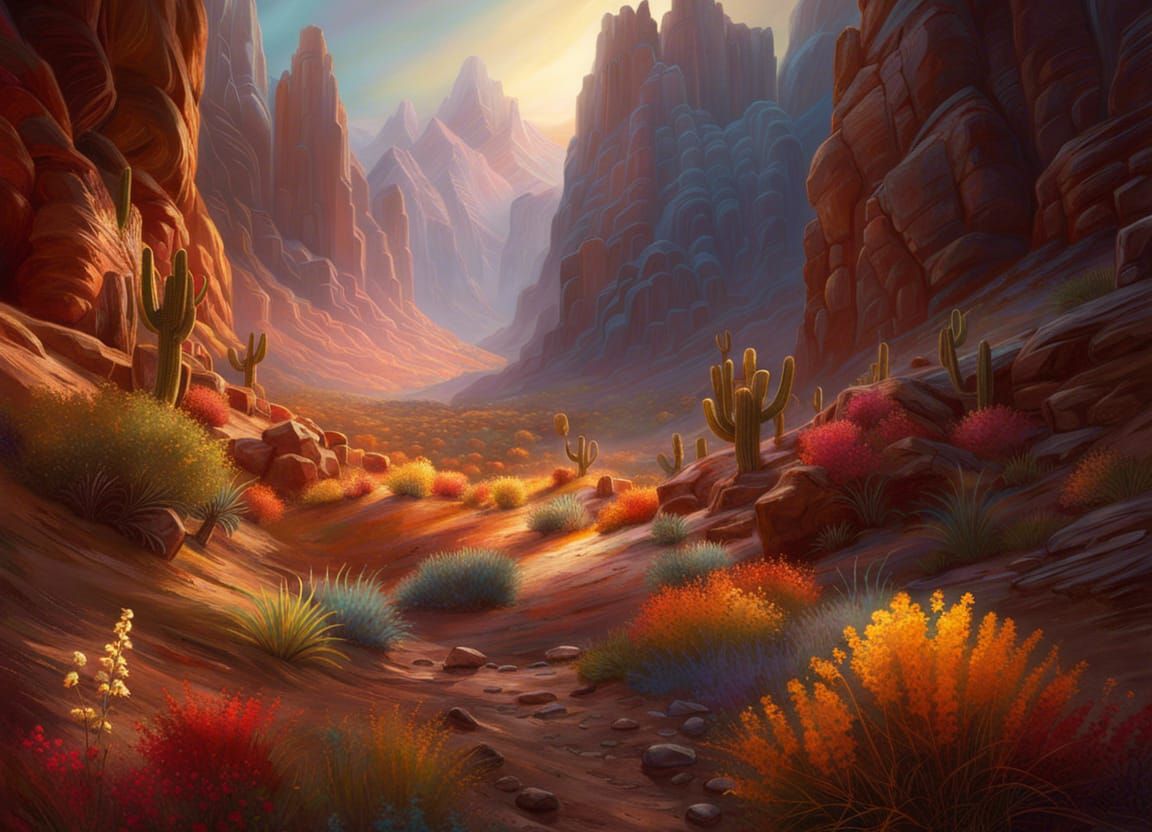 The magical multi-colored desert