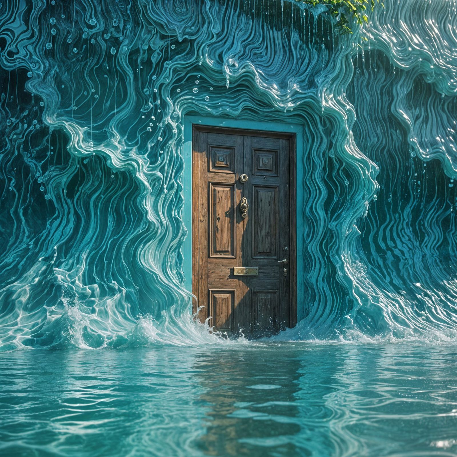 A Door in a Waterfall  by @Caveman