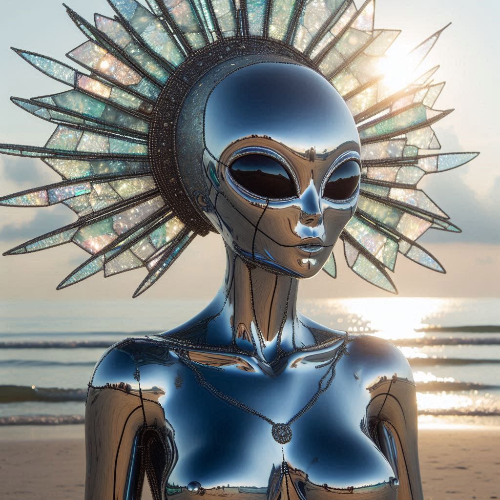 Alien at the beach