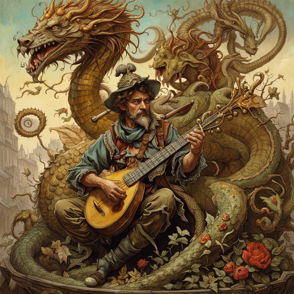 Orpheus and the Hydra  by @Finndo80