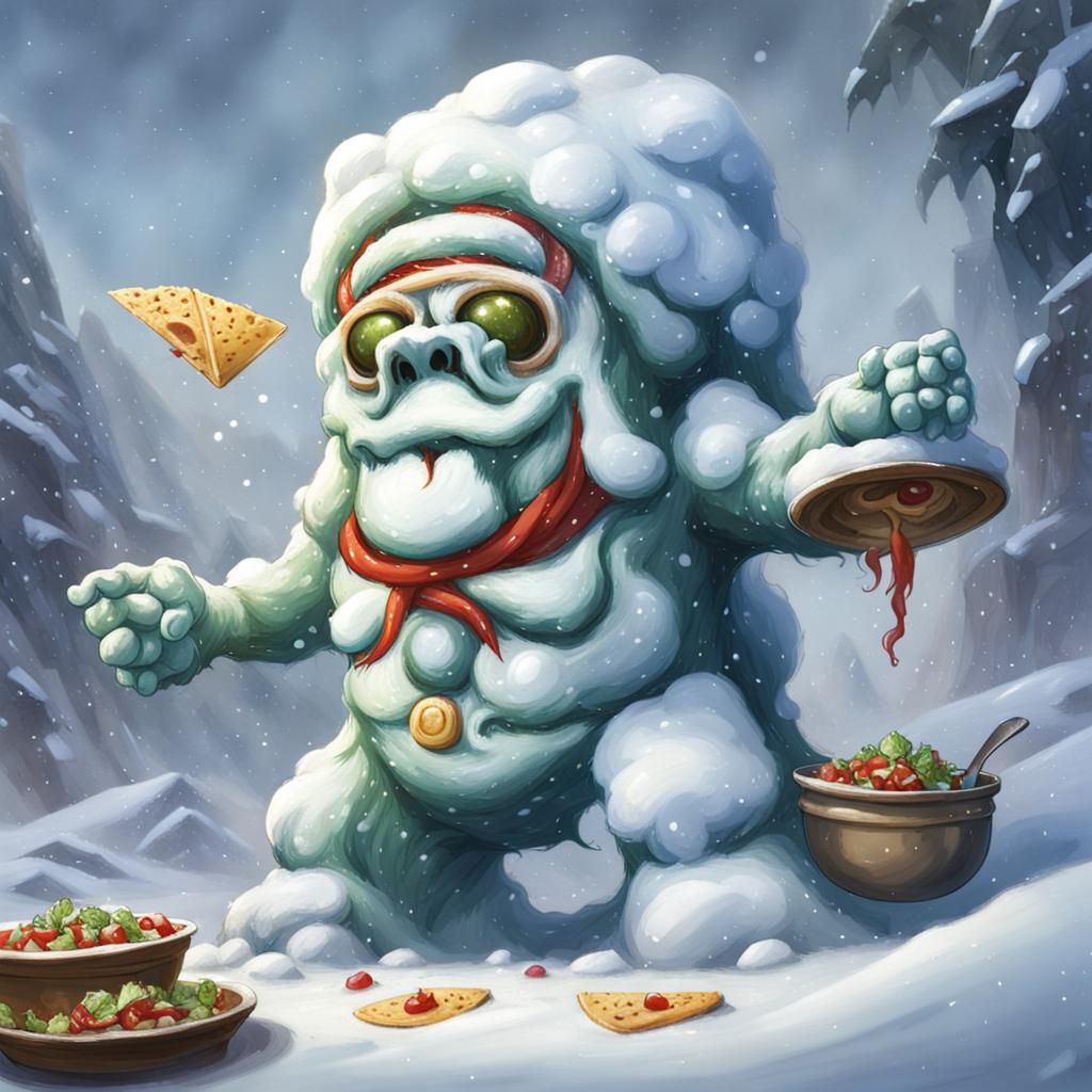 Snow elemental makes tacos