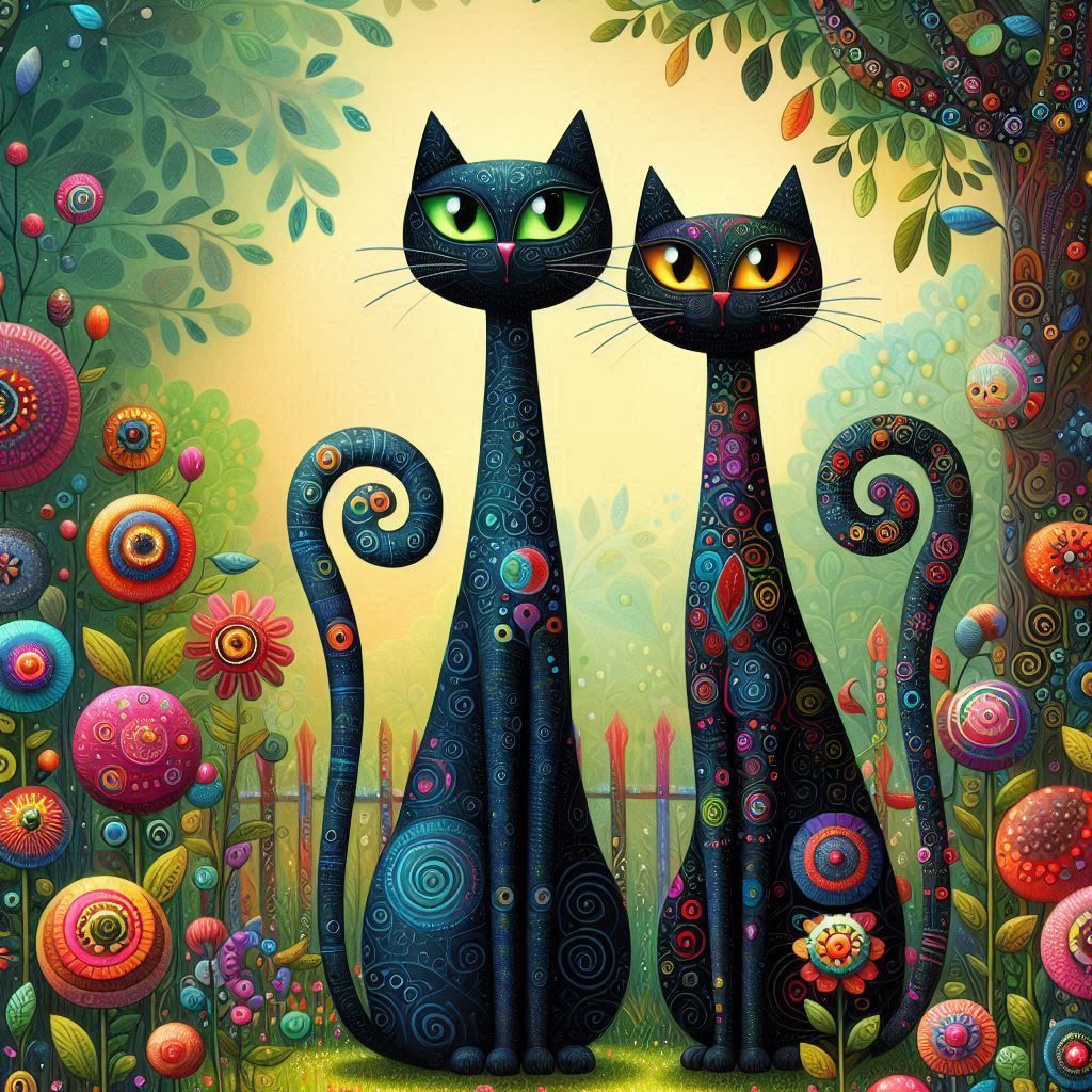 whimsical cats