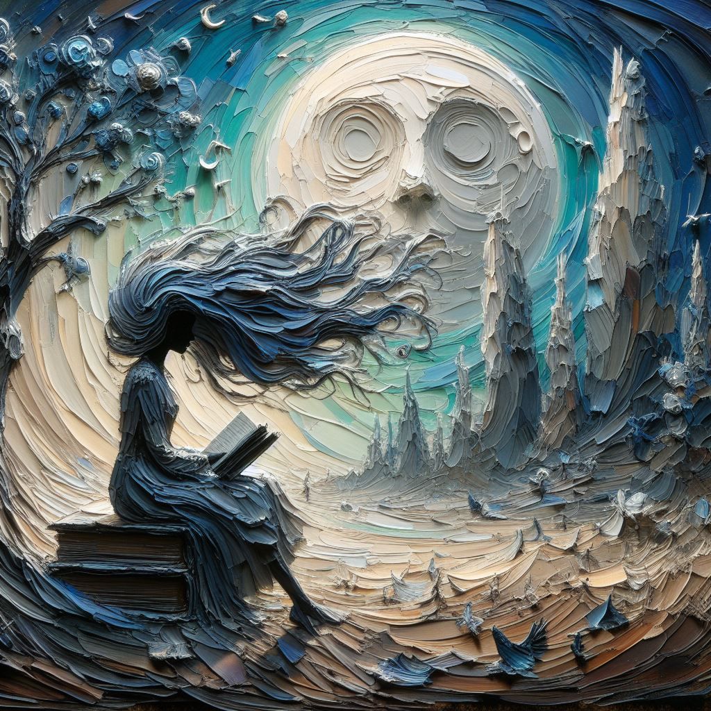Beneath the crying moon: fairy tale sketch