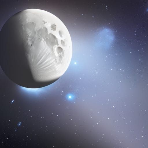 the shot of a sapphire moon cut in half, CGSociety, ZBrushCe...