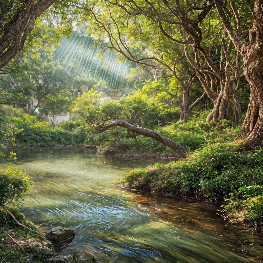 Magical Primordial Nature Landscape