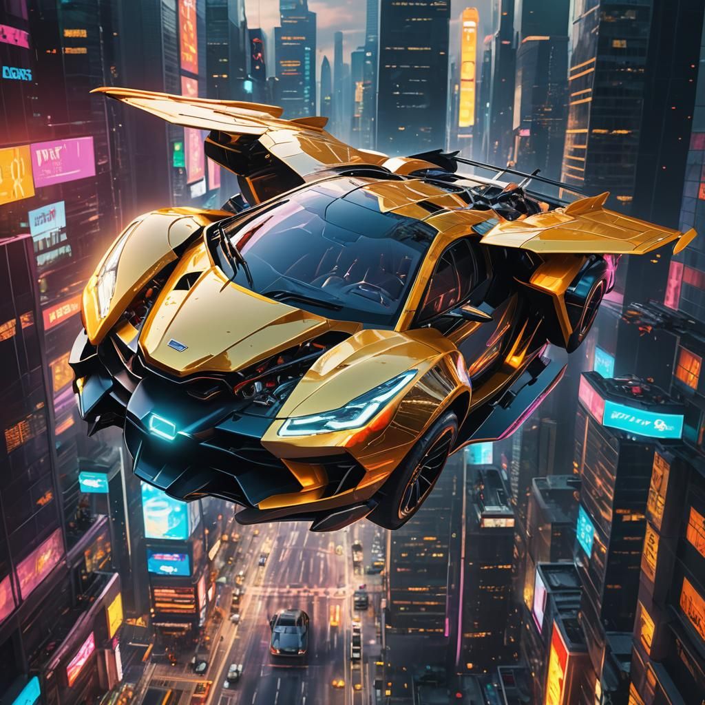 Futuristic Transforming Car-Plane Concept