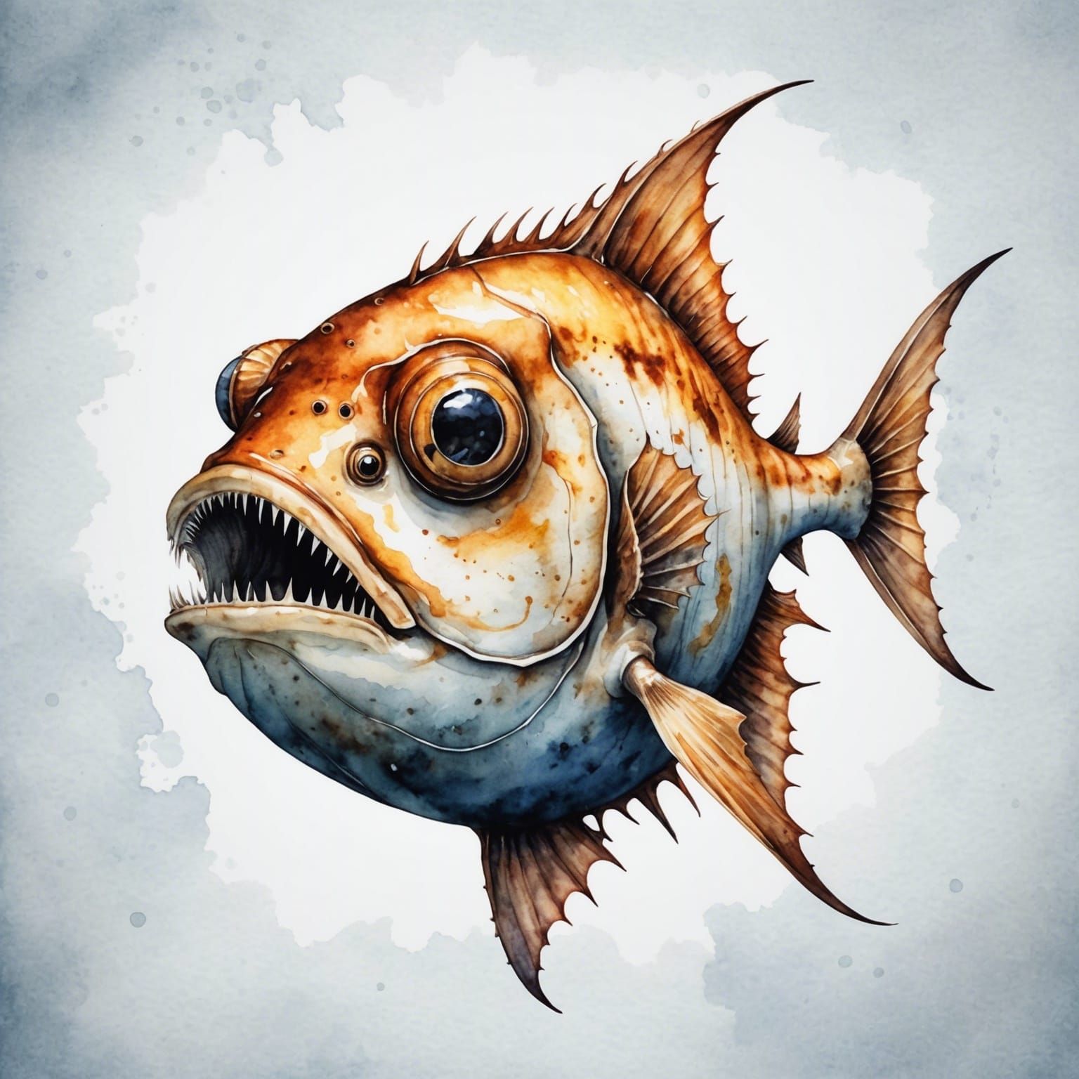 biology book watercolor illustration of one single Rare and ...