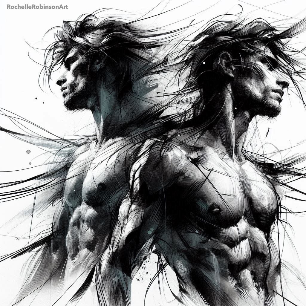 A Man - B&W Sketch Art