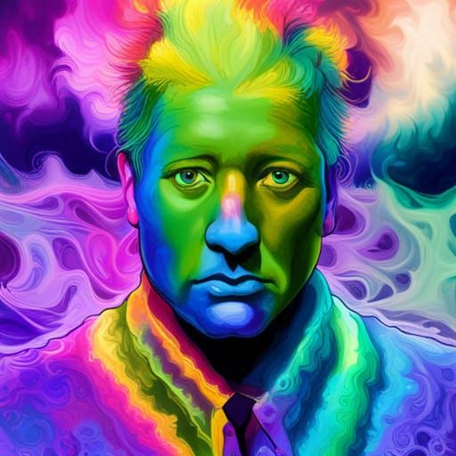 I asked for a UV tie-dye pattern and I got a psychedelic David Duchovny portrait.