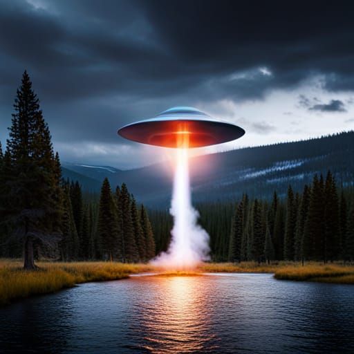 UFO'S LANDING IN YELLOWSTONE NATIONAL PARK