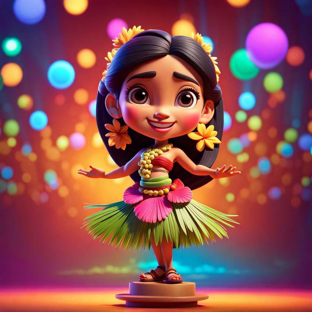 Bobblehead Hula Dancer  by @Chikiwi Creations
