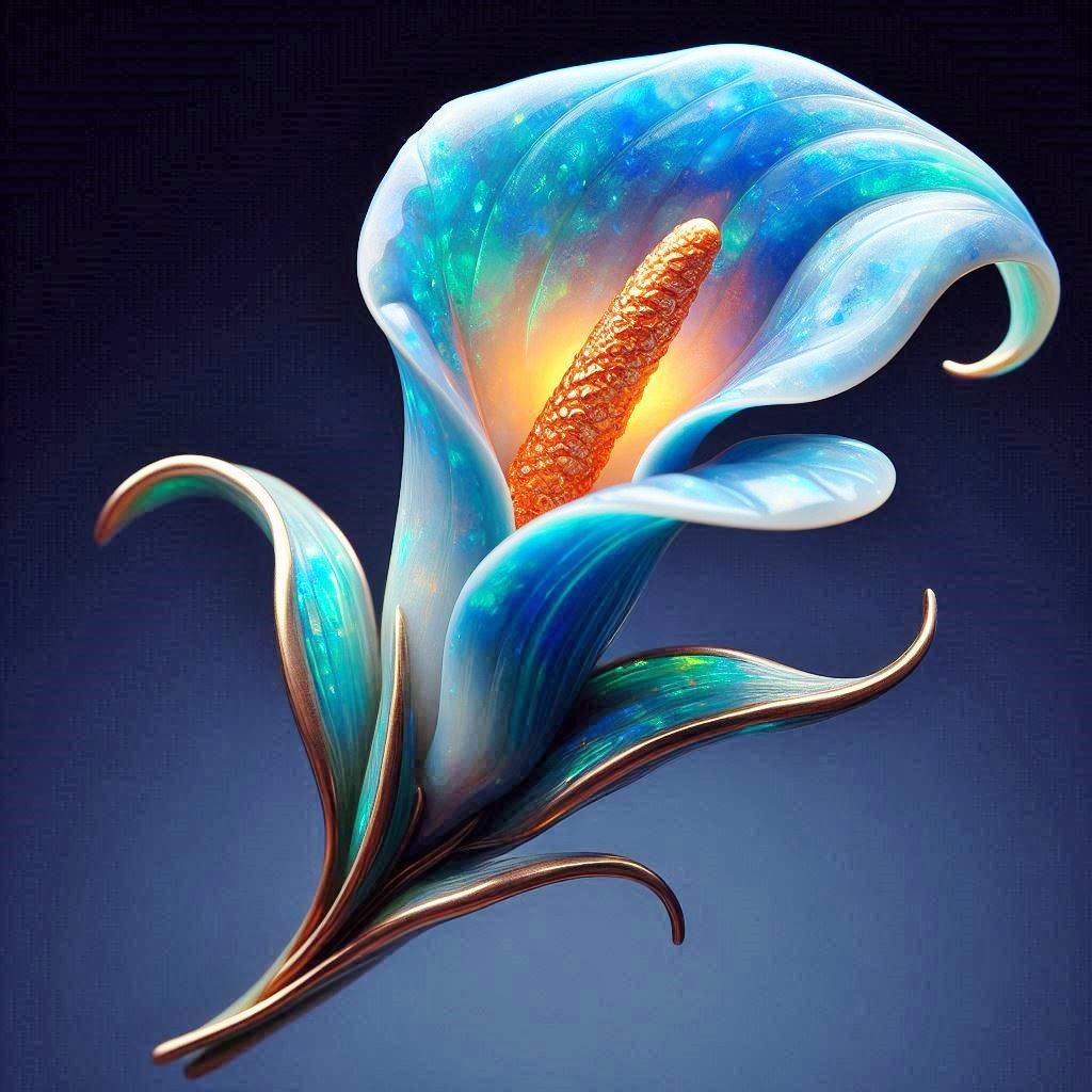 Blue Fire Opal Calla