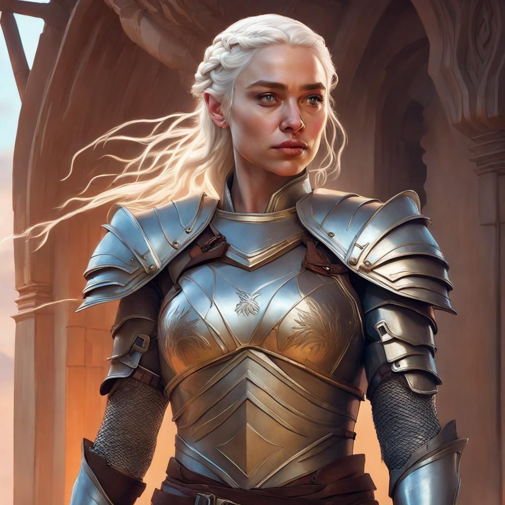 Daenerys Targaryen dressed in an armour - AI Generated Artwork ...