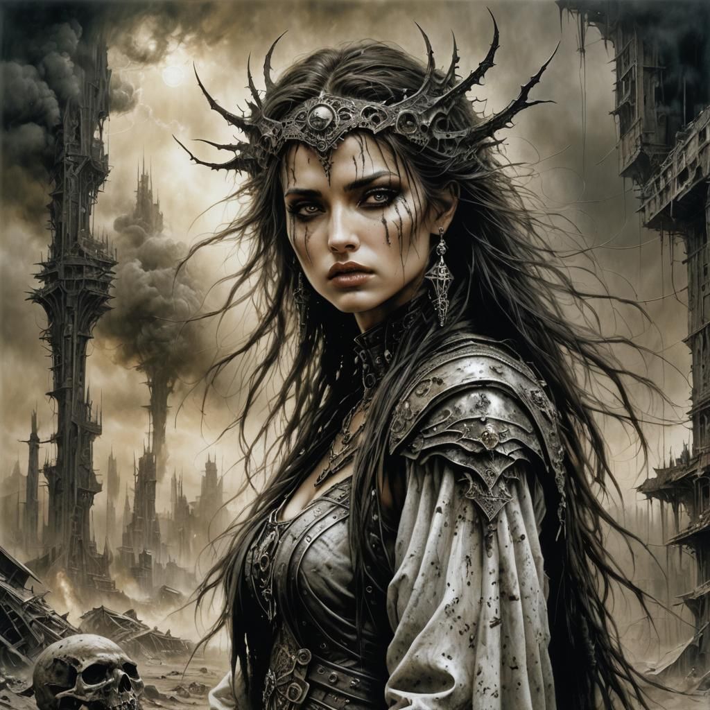 Apocalyptic Woman in Fantasy Art Style