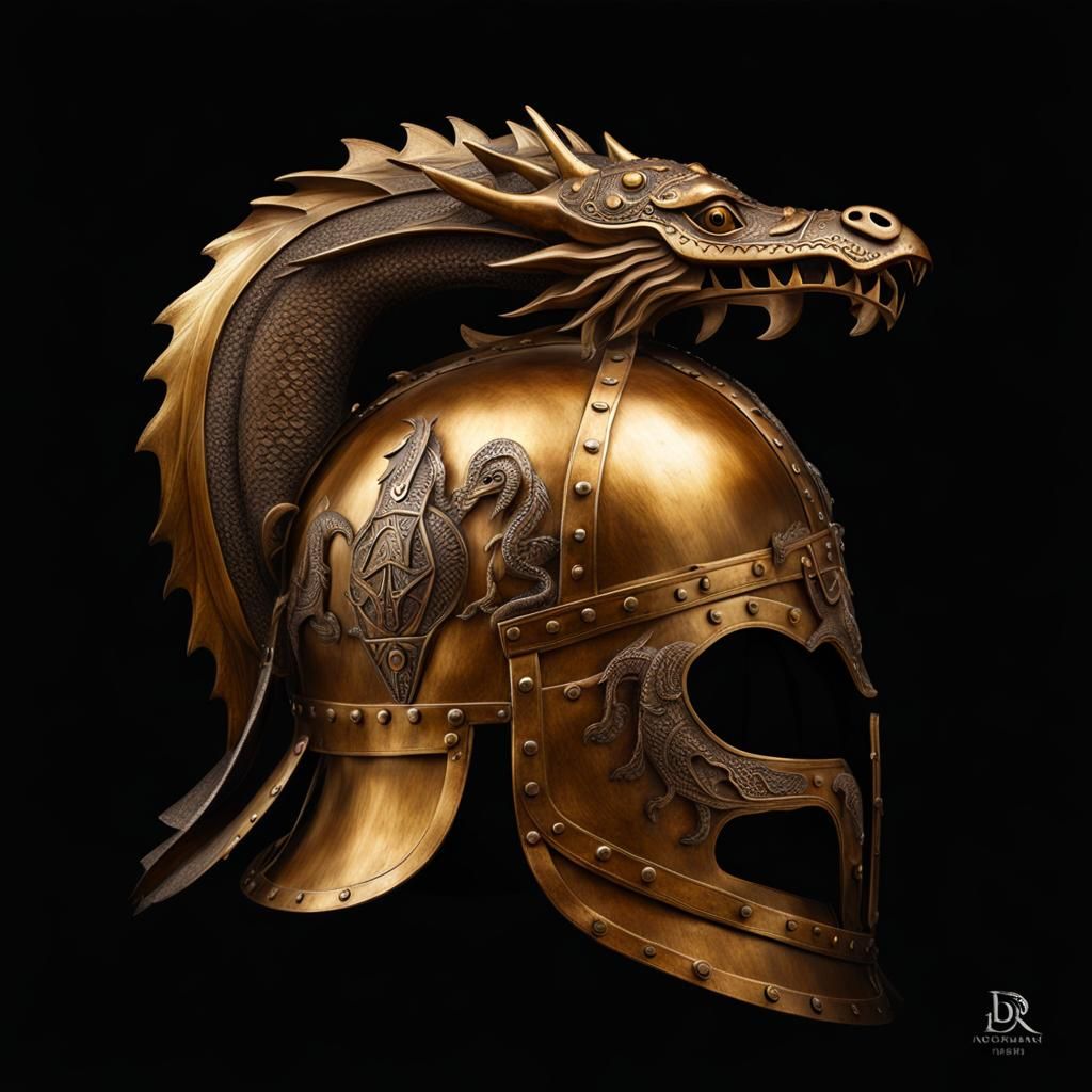 Dragon Helm of Dor-Lomin - AI Generated Artwork - NightCafe Creator