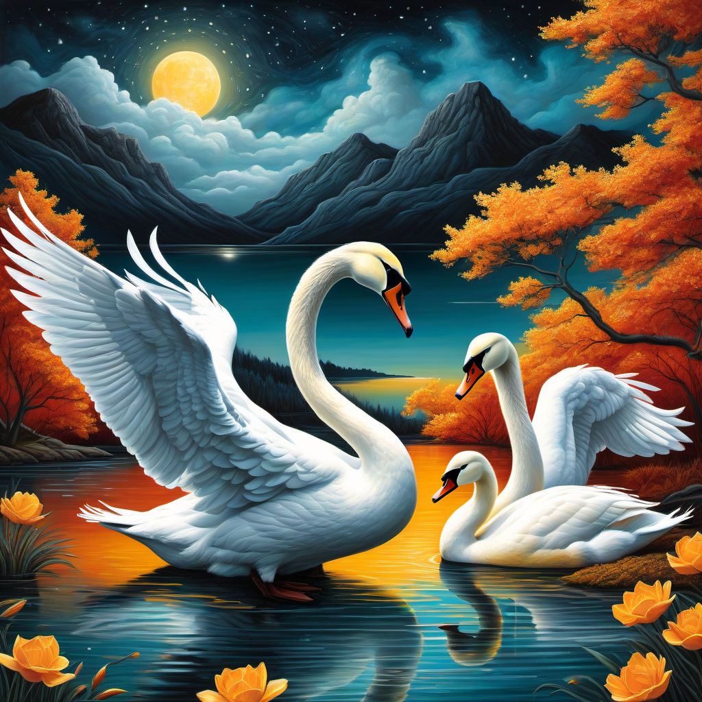 Swans Paired Up #4