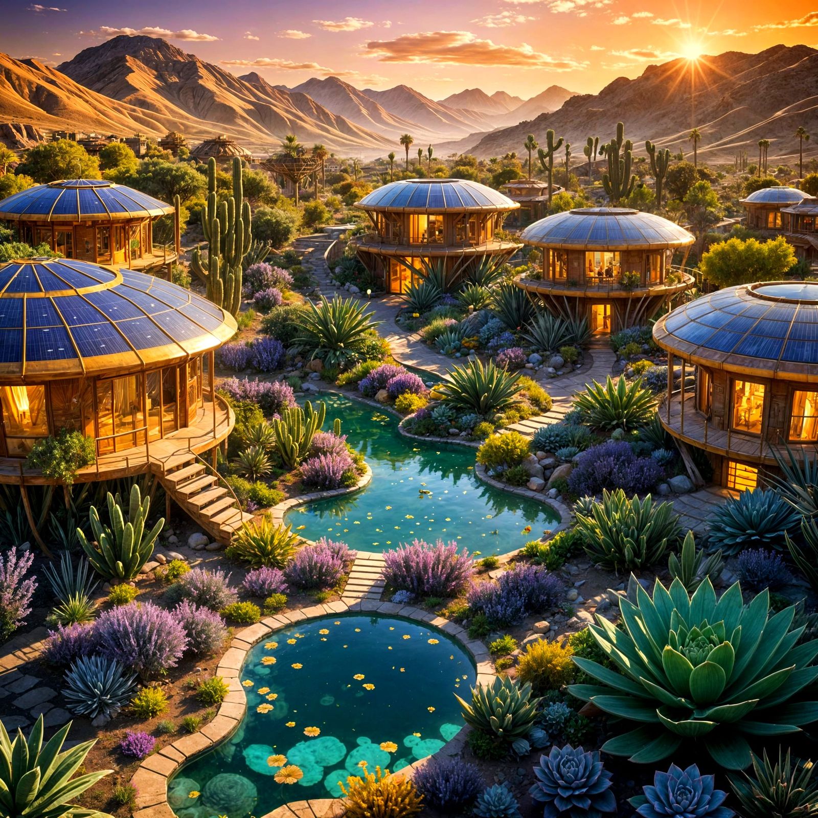 Sokarpunk Oasis - The Desert Bloom Sanctuary  by @Joe