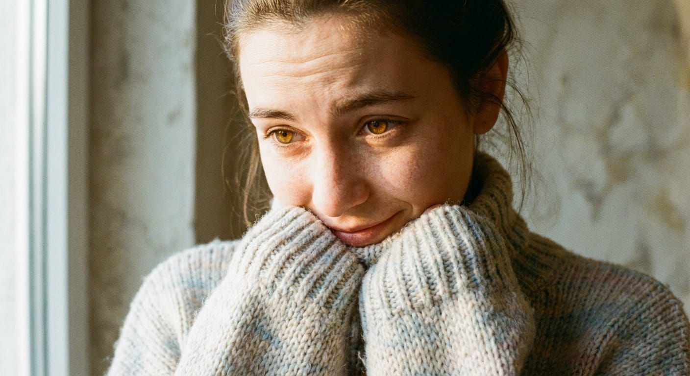 A series of emotional portrait photos.