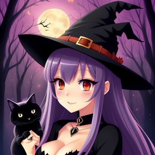 Spooky Season Cat (with Witchy Hooman)