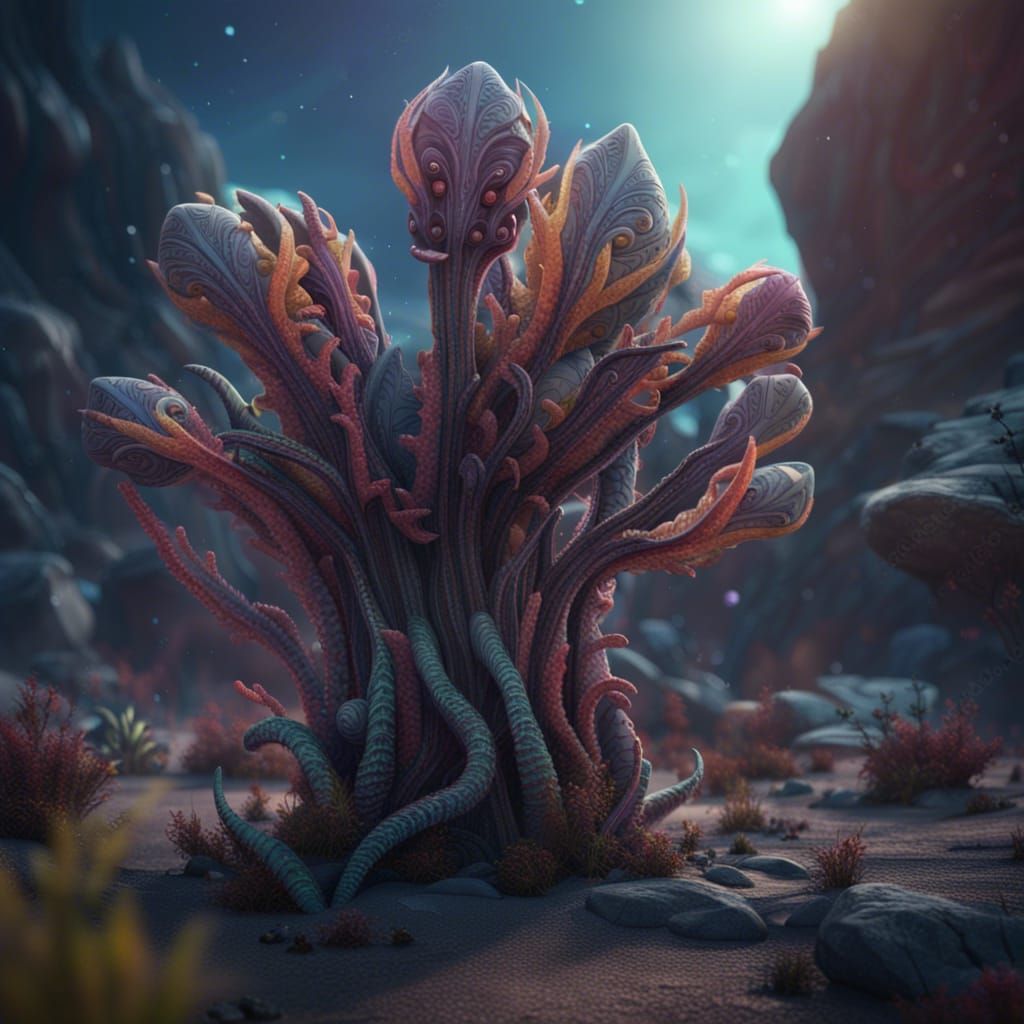 Alien plant on alien planet