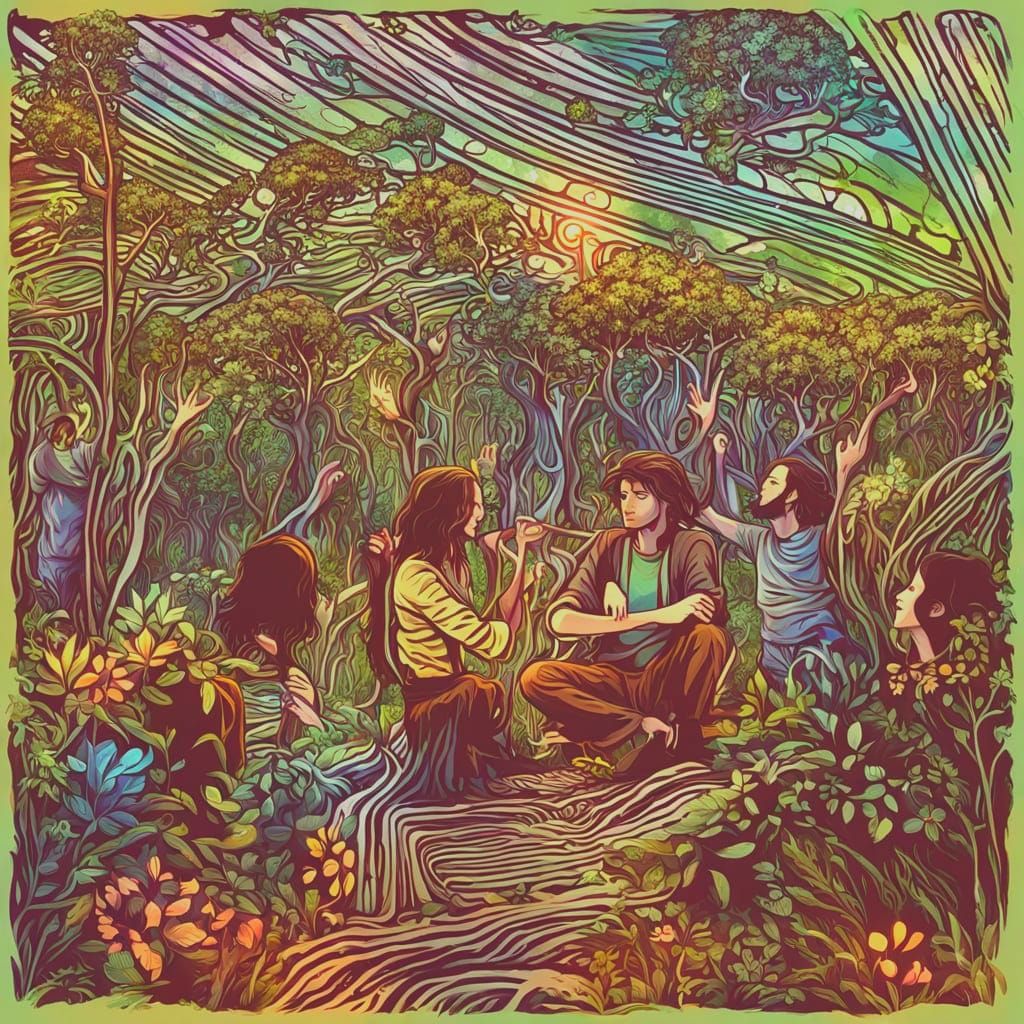 Green ecology hippies 