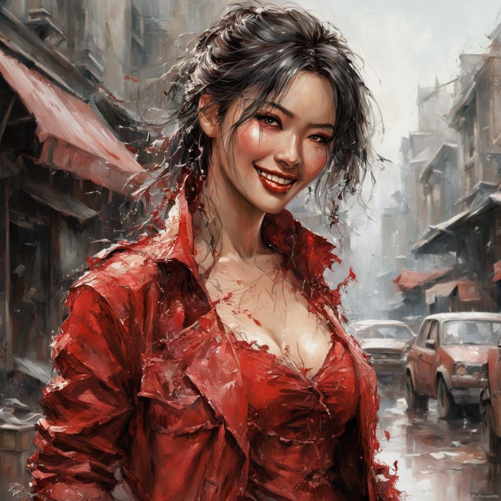 Lady in red ♥️  by @Dawn68