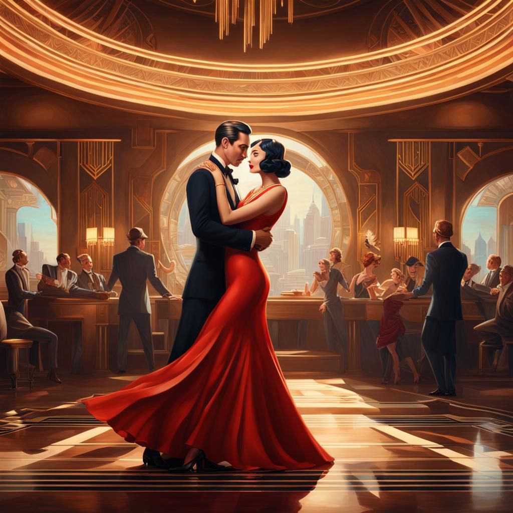 Art Deco Dance (D) - AI Generated Artwork - NightCafe Creator