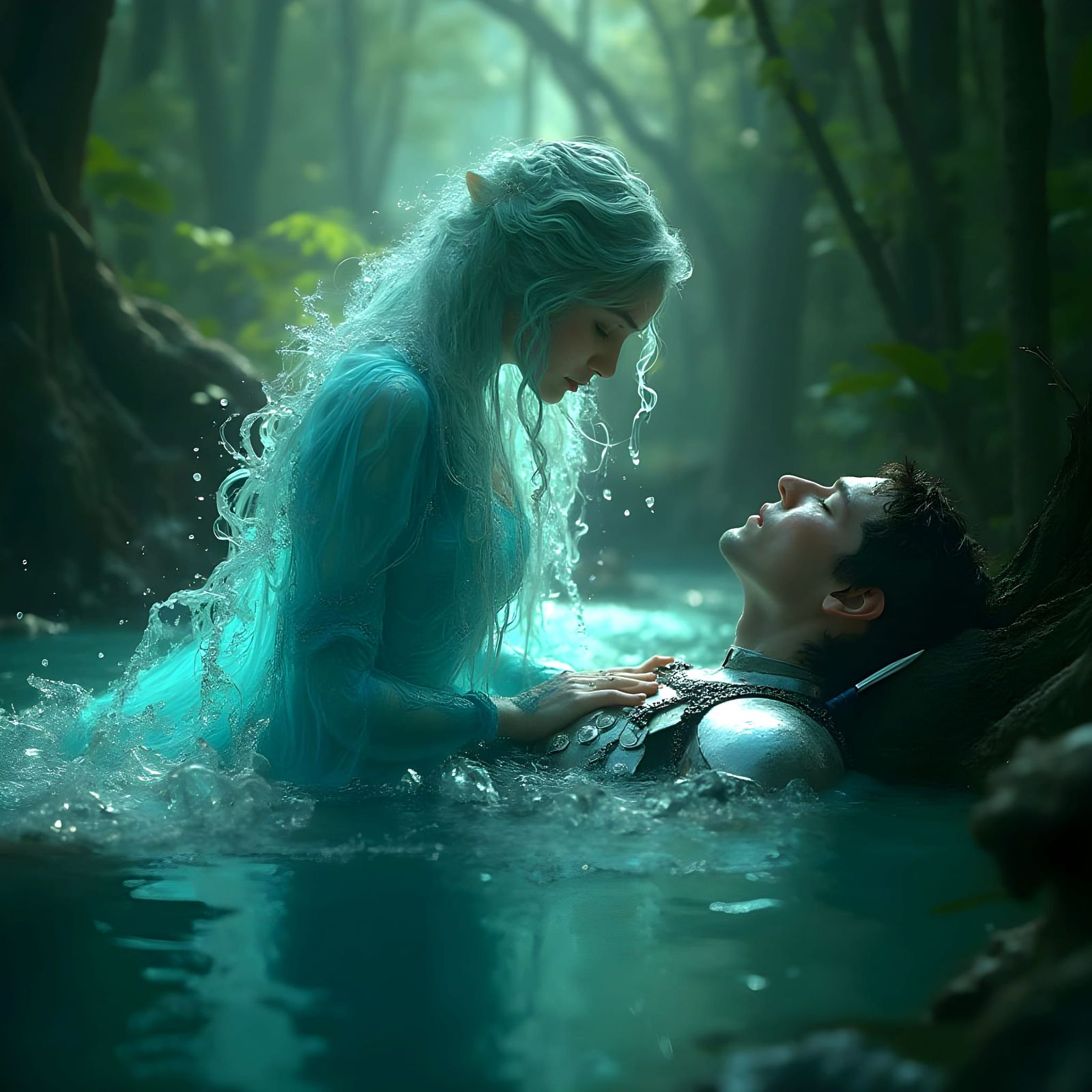 The WaterNymph and the Fallen Knight