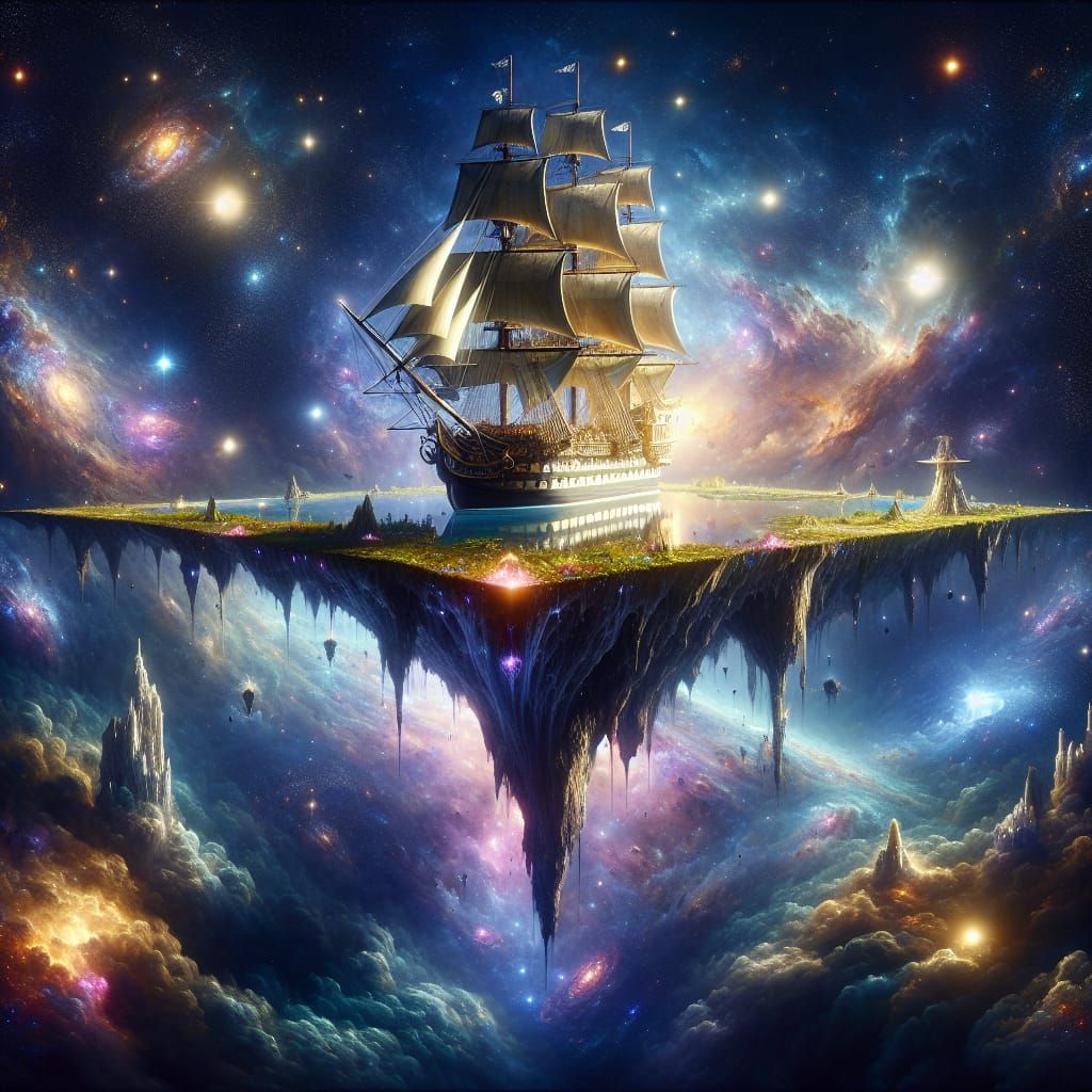 sailing through the univers   by @Bunny77