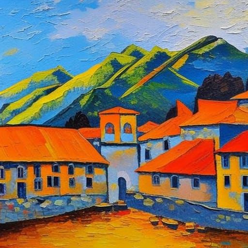 Mountain town center