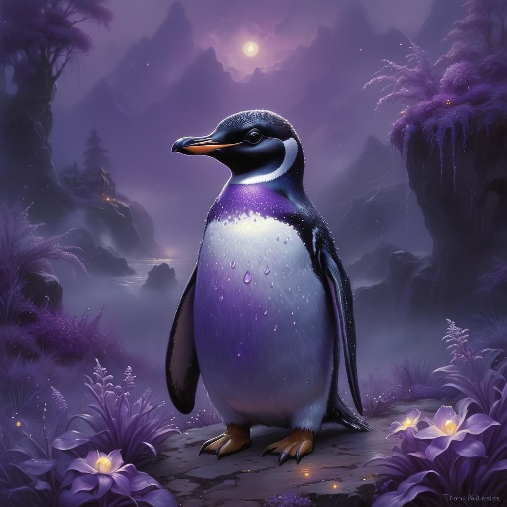 Penguin in the Antarctic 